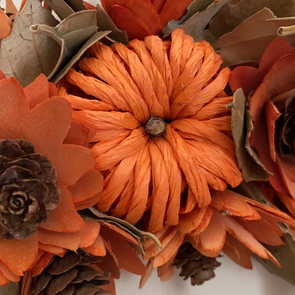 Fall autumn harvest orange wreath